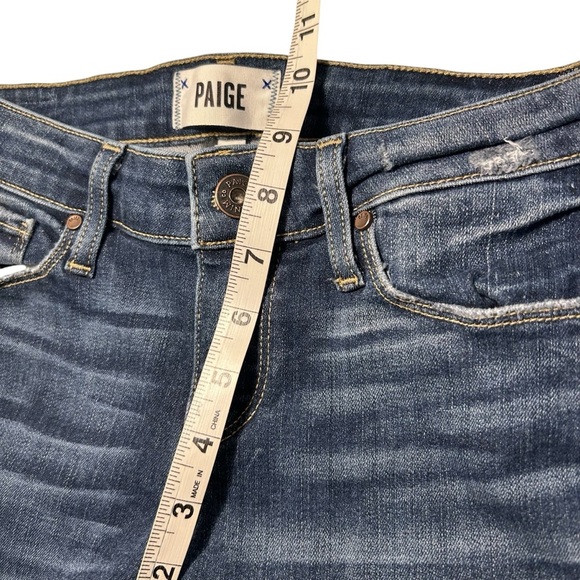 Paige Verdugo Ankle Cropped Raw Step Hem Jeans Sz 25 - Picture 12 of 15